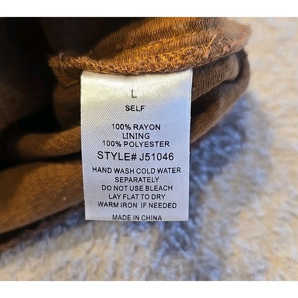 Blue B Women's Shacket Jacket Corduroy W/Sherpa Top Brown Rough Hem Sz L‎ Button - Picture 15 of 16